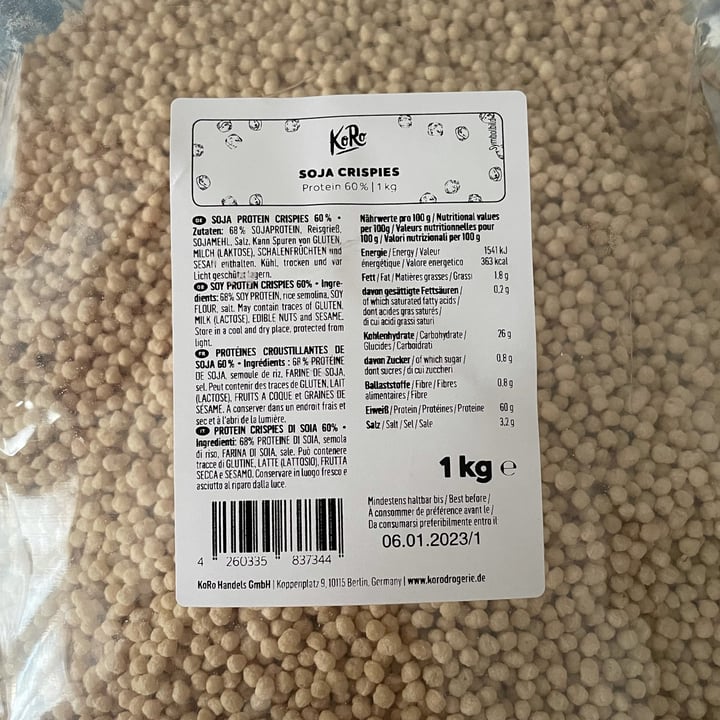 photo of Koro Soja crispies shared by @allveg44 on  04 Dec 2021 - review