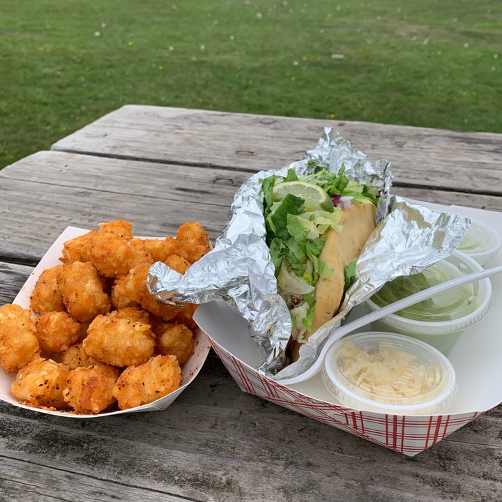 photo of Hungry Hippie Tacos flat bread tacos shared by @hollb on  28 Aug 2022 - review