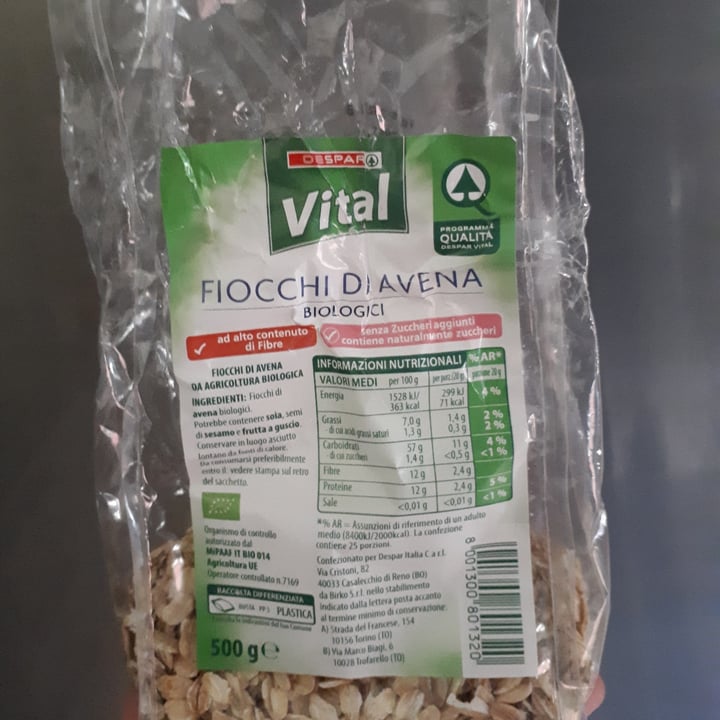 review photo of Despar vital Fiocchi di avena shared by @saracinesca on 24 Mar 2022 - review