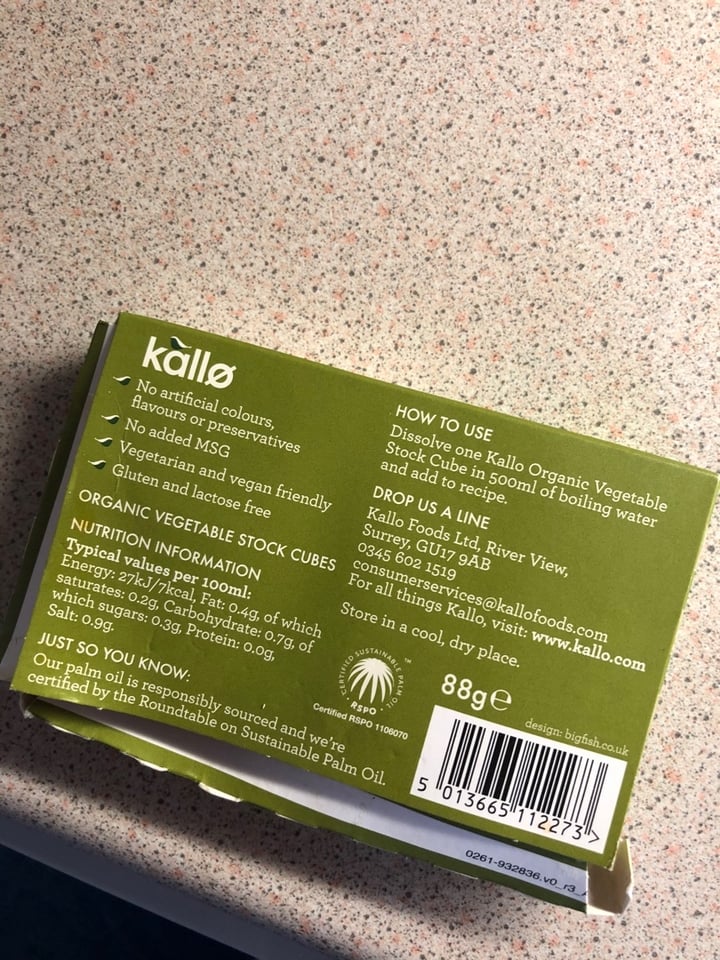 photo of Kallo Organic Vegetable Stock shared by @elwa21 on  18 Jan 2020 - review