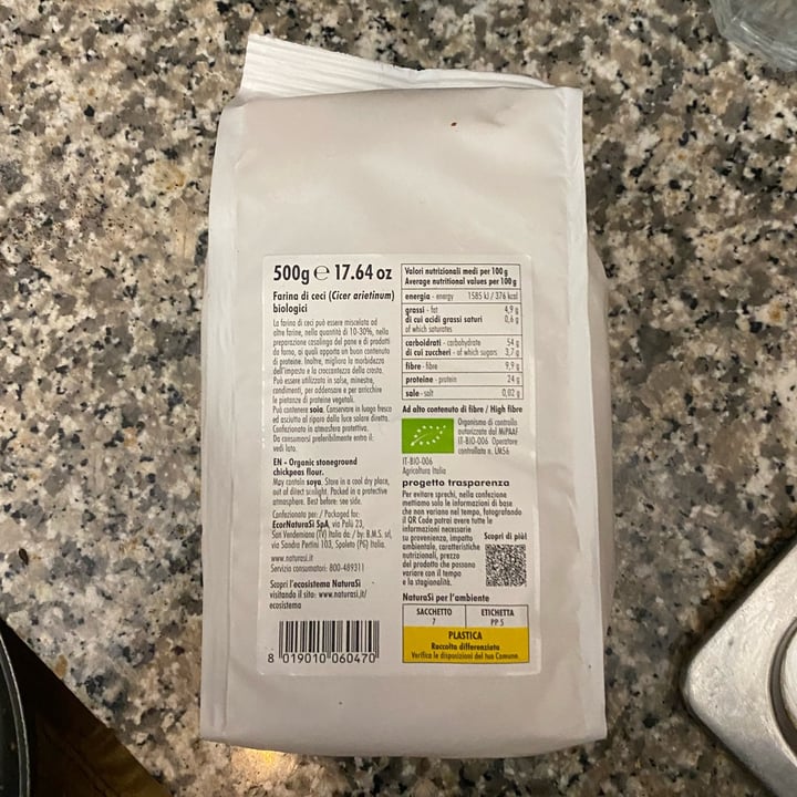 review photo of Natura Sì farina di ceci italiani shared by @ceciliasb on 02 Nov 2022 - review
