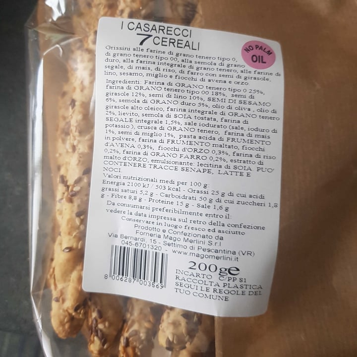 photo of Forneria Mago Merlini Caserecci 7 Cereali shared by @silviabassanini on  04 Apr 2022 - review