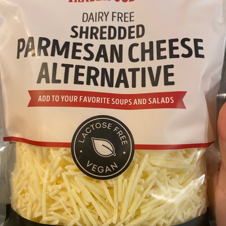 photo of Trader Joe's Dairy-free shredded parmesan cheese alternative shared by @miamia12 on  09 Sep 2021 - review