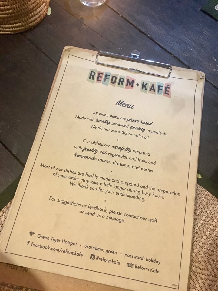 photo of Reform Kafé Morning Glory shared by @rebeccag on  01 Jan 2021 - review