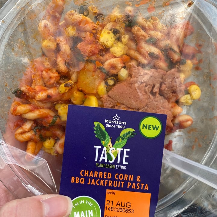 photo of Morrisons Charred corn & BBQ jackfruit pasta shared by @kathrynmoir on  25 Aug 2021 - review