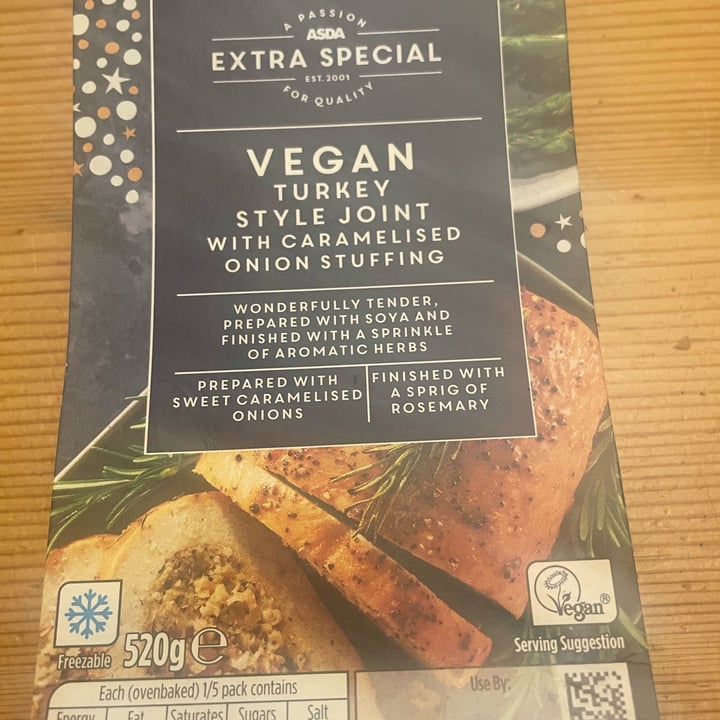 review photo of ASDA Extra special vegan turkey style joint with caramelised onion stuffing shared by @lizb on 27 Dec 2021 - review
