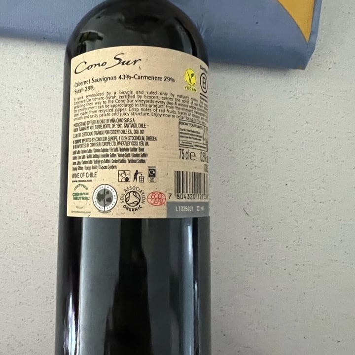 review photo of Vina Cono Sur Wine Cono Sur Organic shared by @jucaixeta on 28 May 2022 - review