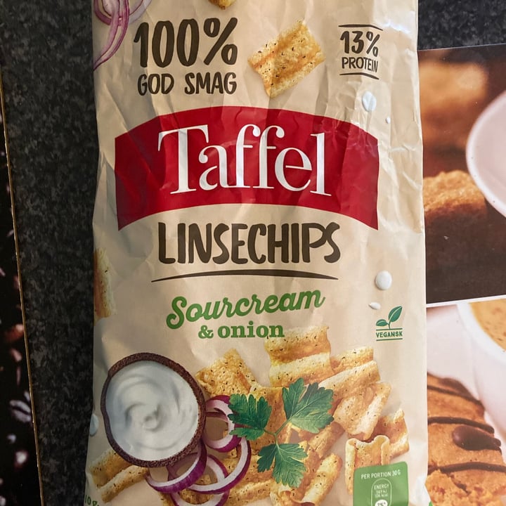 photo of Taffel Linsechips Sourcream & Onion shared by @forestgreenregnskov on  26 Dec 2021 - review