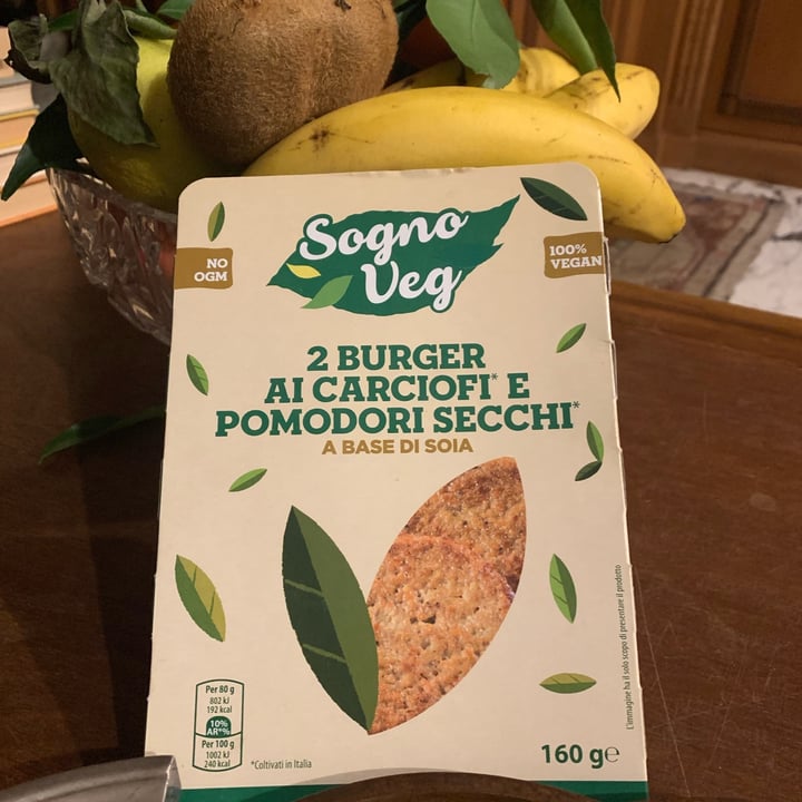 photo of Sogno veg Burger Carciofi E Pomodori Secchi A Base Di Soia shared by @unejanie on  23 Nov 2021 - review