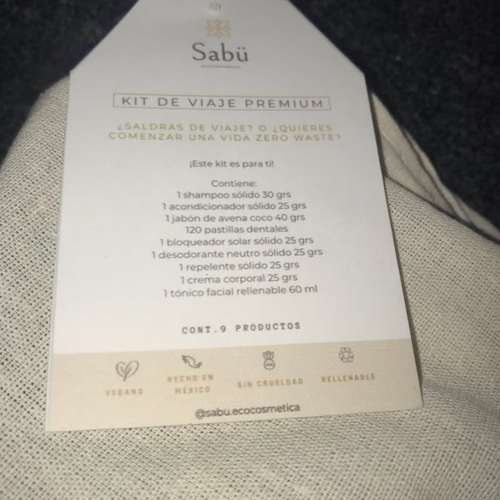 photo of Sabü Kit De Viaje Premium shared by @mariana15 on  28 Aug 2021 - review