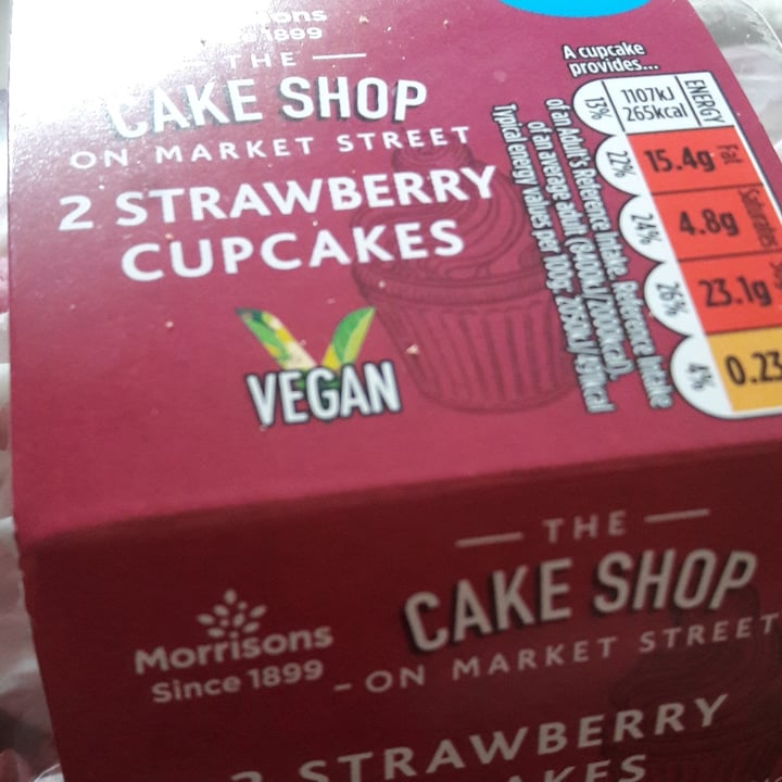 photo of Morrisons 2 strawberry cupcakes shared by @luther on  08 May 2020 - review