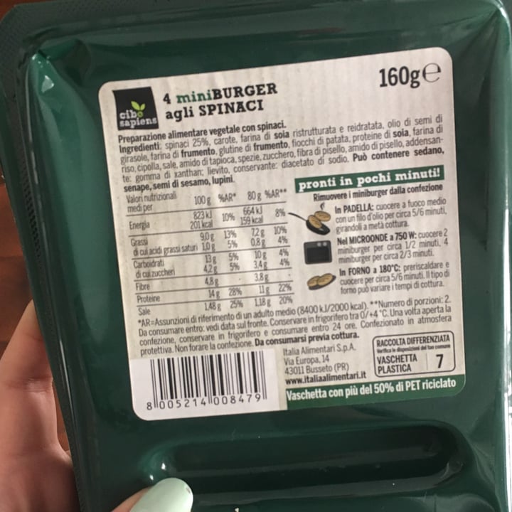 review photo of Cibo Sapiens Mini Burger Agli Spinaci shared by @theunicornishere on 19 Jan 2022 - review