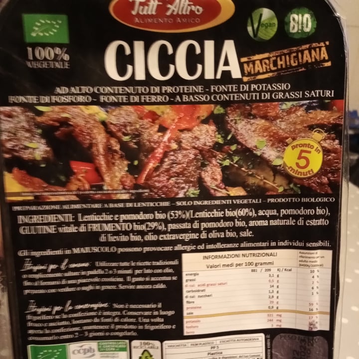 photo of TUTT' ALTRO Alimento Amico Ciccia marchigiana shared by @delias on  28 Jul 2022 - review