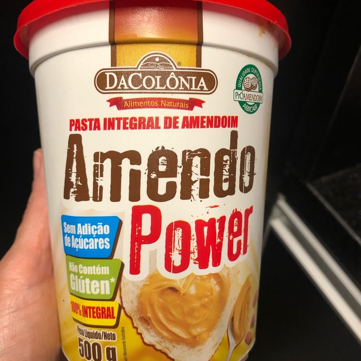 photo of DaColônia Pasta de Amendoim Integral shared by @adrianazichiaromano on  13 Nov 2021 - review