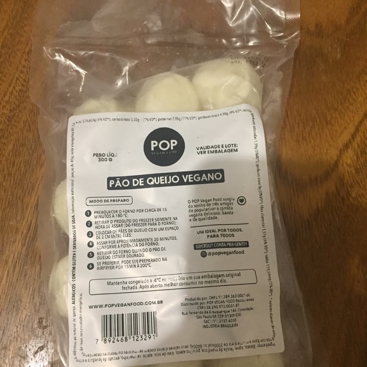 photo of Pop vegan food Pão de queijo shared by @edgarmuriel on  06 Jul 2022 - review