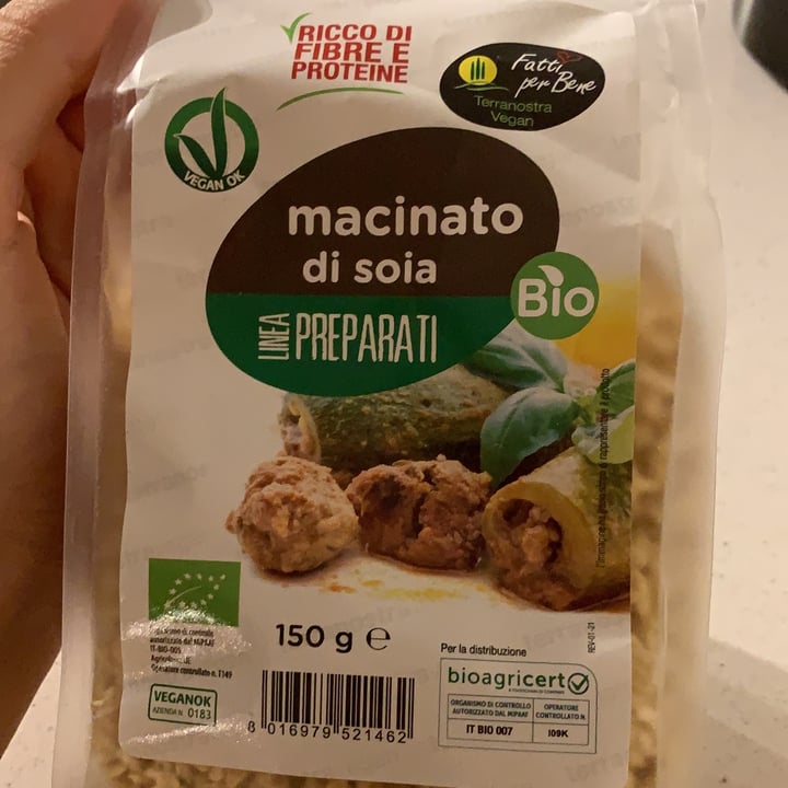 photo of Fatti per Bene Macinato di soia shared by @vegansofveneto on  02 Oct 2021 - review
