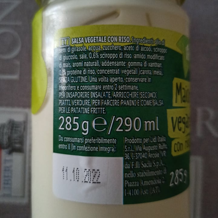 review photo of Vemondo Maionese vegana con riso shared by @bluoltremare on 16 Mar 2022 - review
