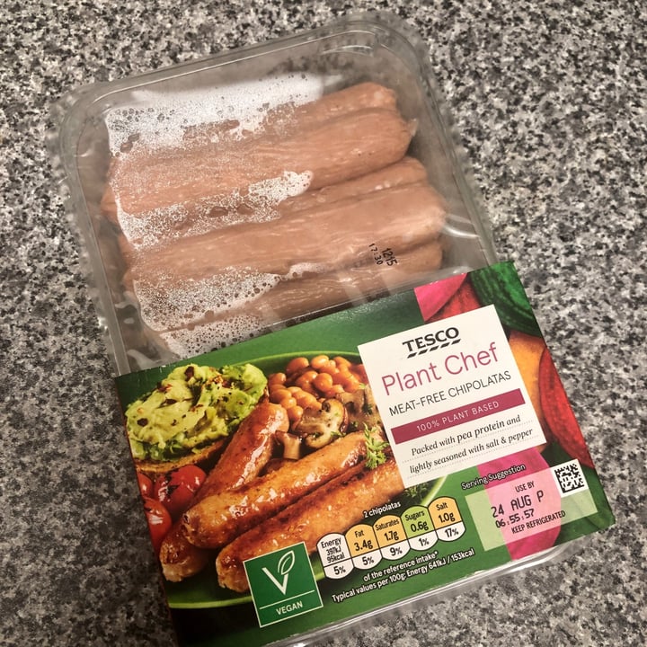 review photo of Tesco Plant Chef Meat free chipolatas shared by @thedibeanci on 31 Aug 2021 - review