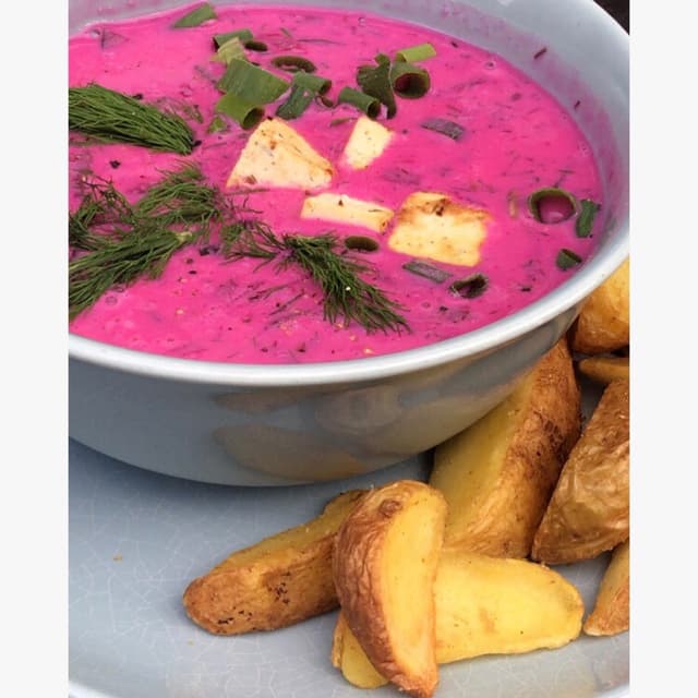Photo of the dish “Cold beetroot soup / Šaltibarščiai”