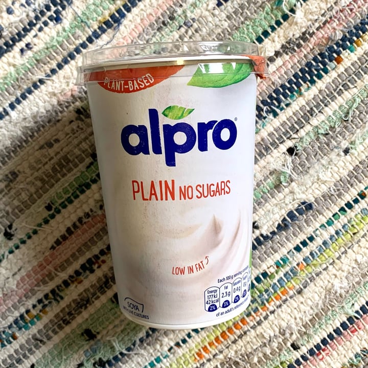 photo of Alpro Plain No Sugars shared by @vegpledge on  25 May 2022 - review