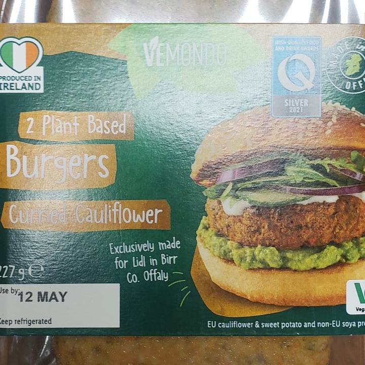 photo of Vemondo 2 Plant Based Burgers Curried Cauliflower shared by @cleber on  29 Apr 2022 - review