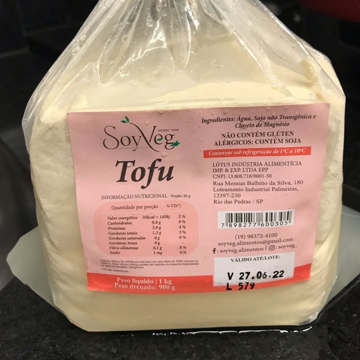 photo of Soyveg Tofu shared by @tauanemelo on  23 Jun 2022 - review
