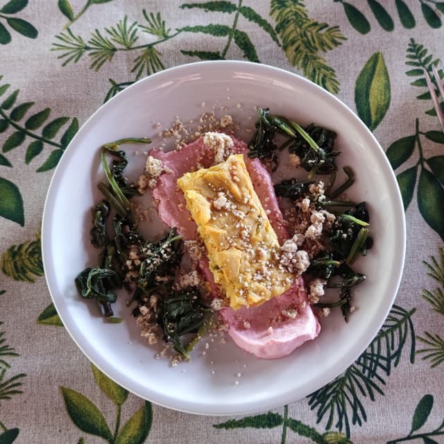 Photo of the dish “Chickpeas  omelette with mayo and chard”