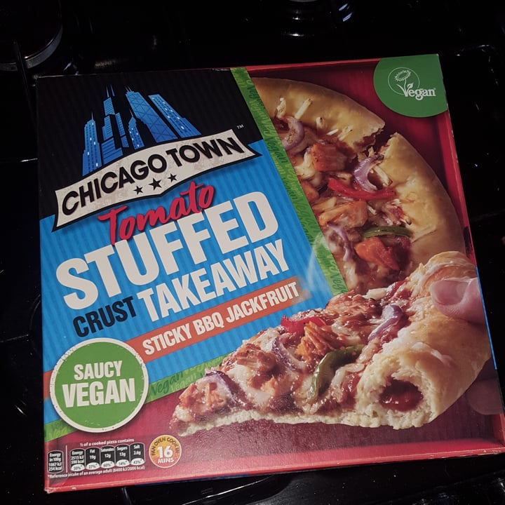 photo of Chicago Town Tomato Stuffed Crust Takeaway Sticky Bbq Jackfruit Pizza shared by @nikkicola on  15 Nov 2020 - review