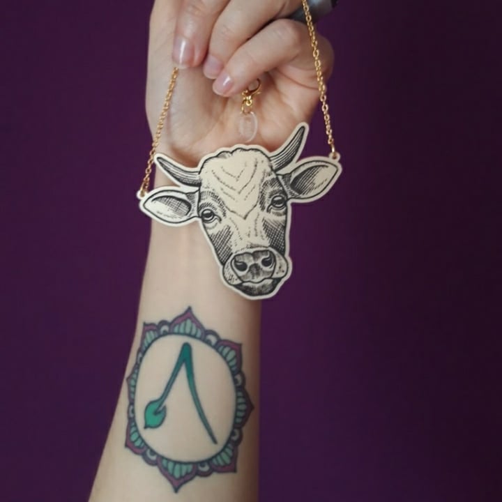photo of Sugar and vice Amy Savage Cow necklace shared by @fuchsiahavok on  03 Jun 2020 - review