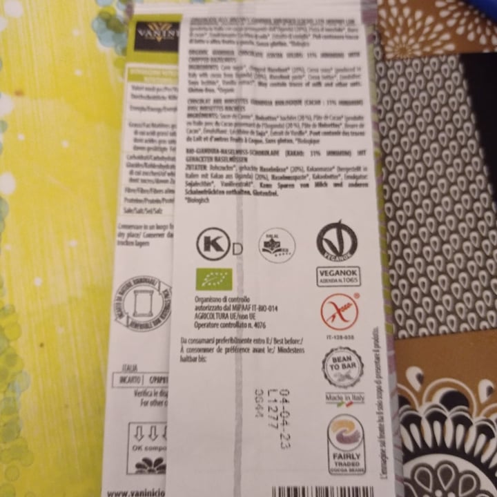 review photo of Vanini Cioccolato Gianduja Bio Con Nocciole shared by @giulias on 11 Apr 2022 - review
