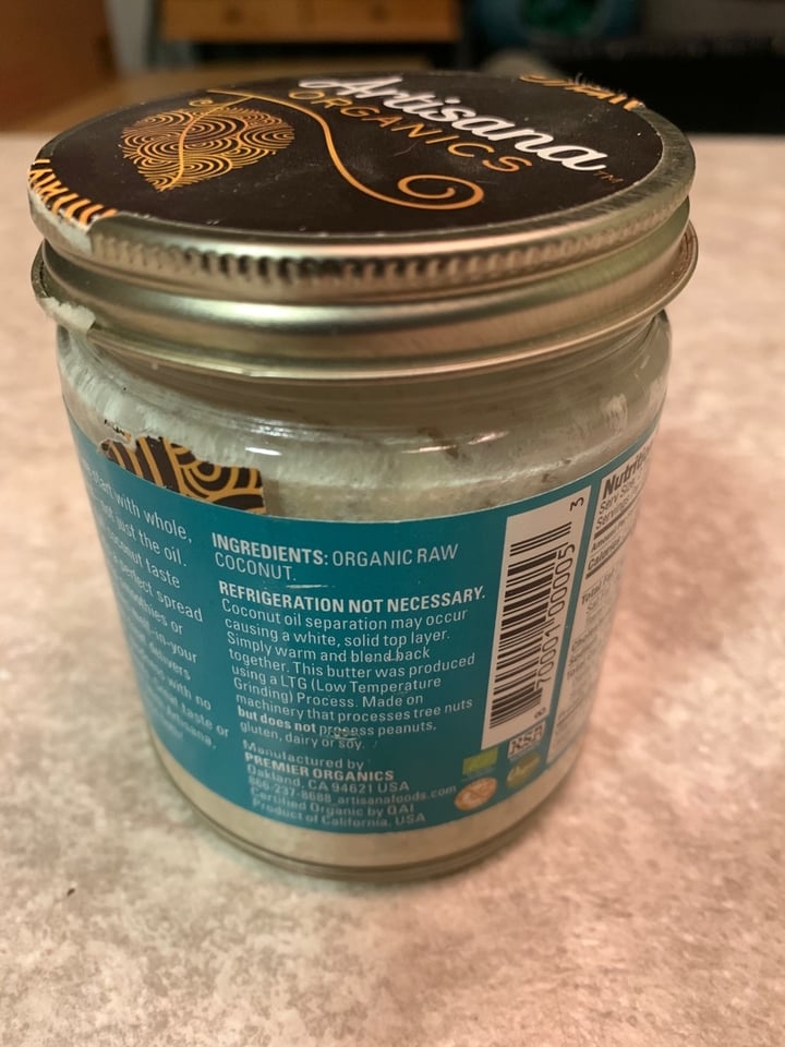 photo of Artisana Organics Raw Coconut Butter shared by @julieschultz54 on  31 Dec 2019 - review