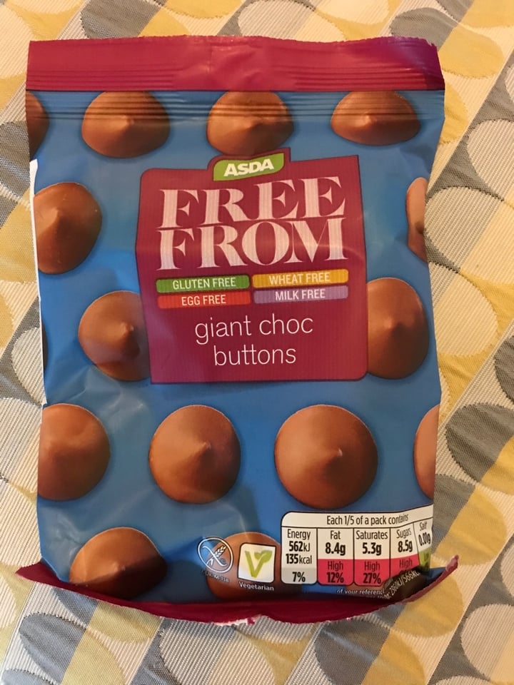 photo of ASDA Free From Giant Choc buttons shared by @charlotteduncan on  28 Mar 2020 - review