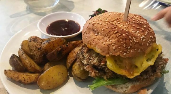review photo of Jah Jah By Le Tricycle Mushroom burger shared by @mmaustin on 31 Mar 2020 - review