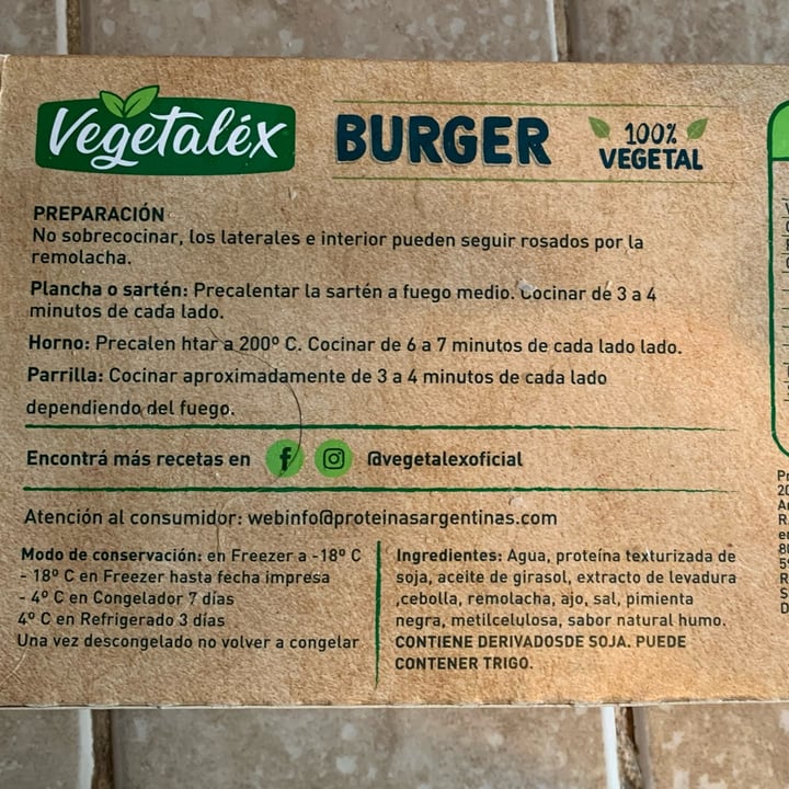 photo of Vegetalex Burger 100% Vegetal shared by @keylapierangeli on  24 Jul 2022 - review