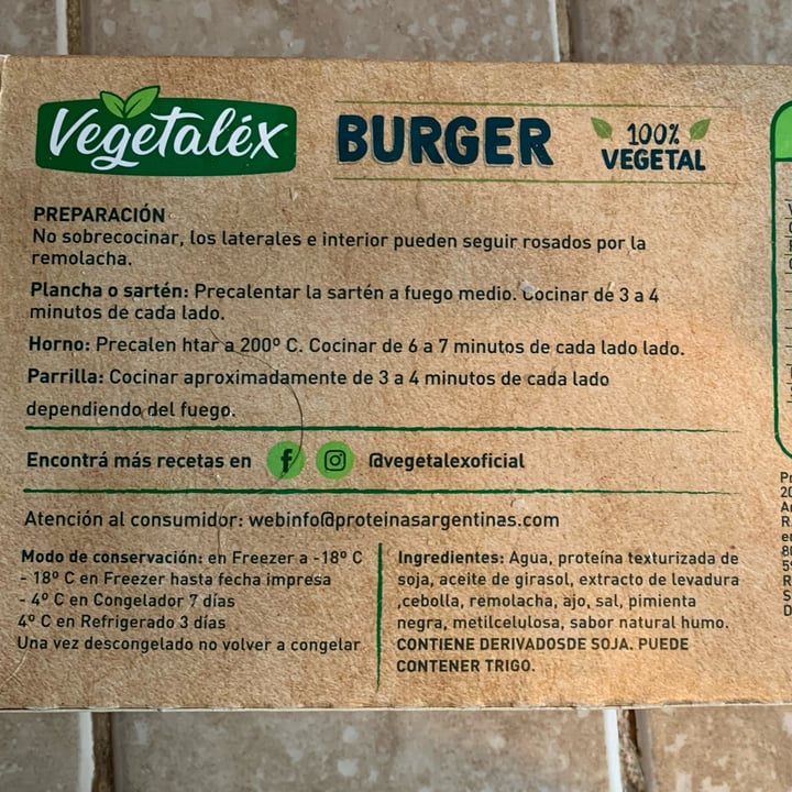 review photo of Vegetalex Burger 100% Vegetal shared by @keylapierangeli on 24 Jul 2022 - review