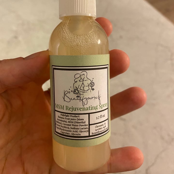 review photo of Beautifyourself MSM rejuvenating spray shared by @jessierose on 19 Sep 2021 - review