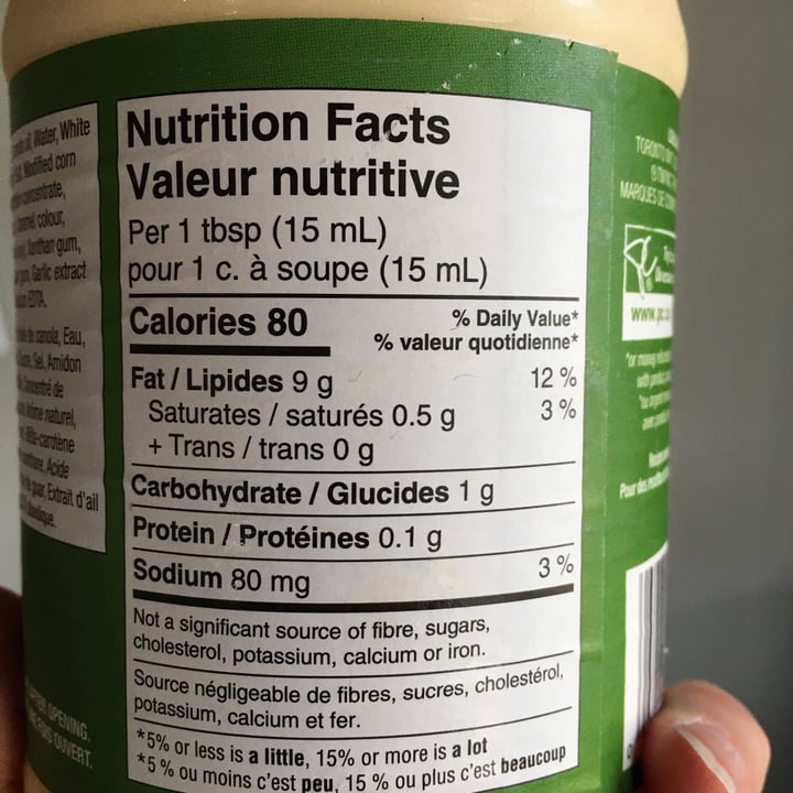 review photo of President's Choice Plant Based Mayo By PC shared by @briannag on 01 Jul 2021 - review