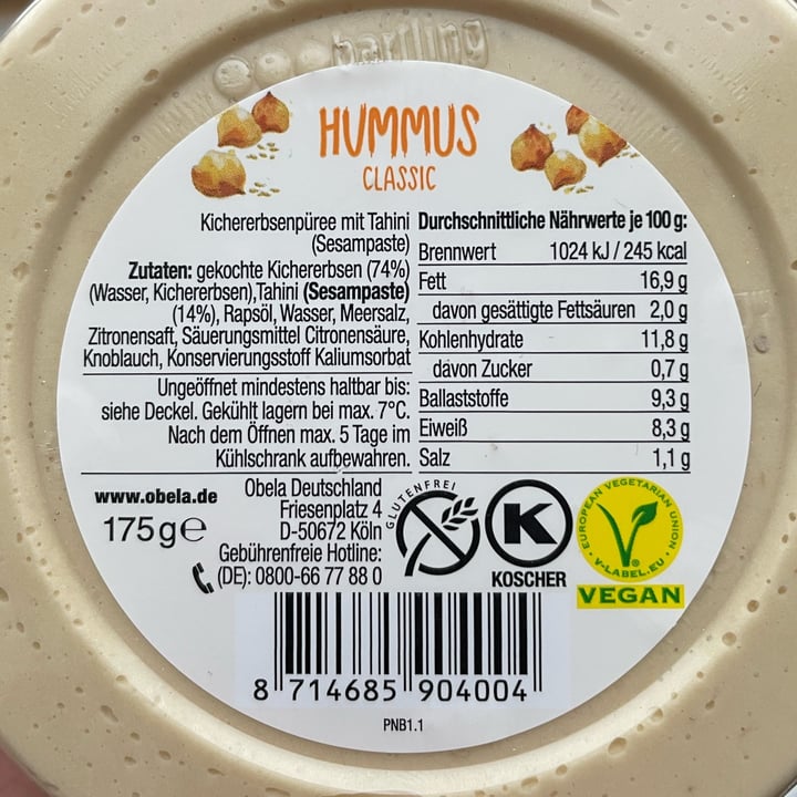 photo of Obela Hummus Clásico shared by @minmarmag on  25 Dec 2021 - review