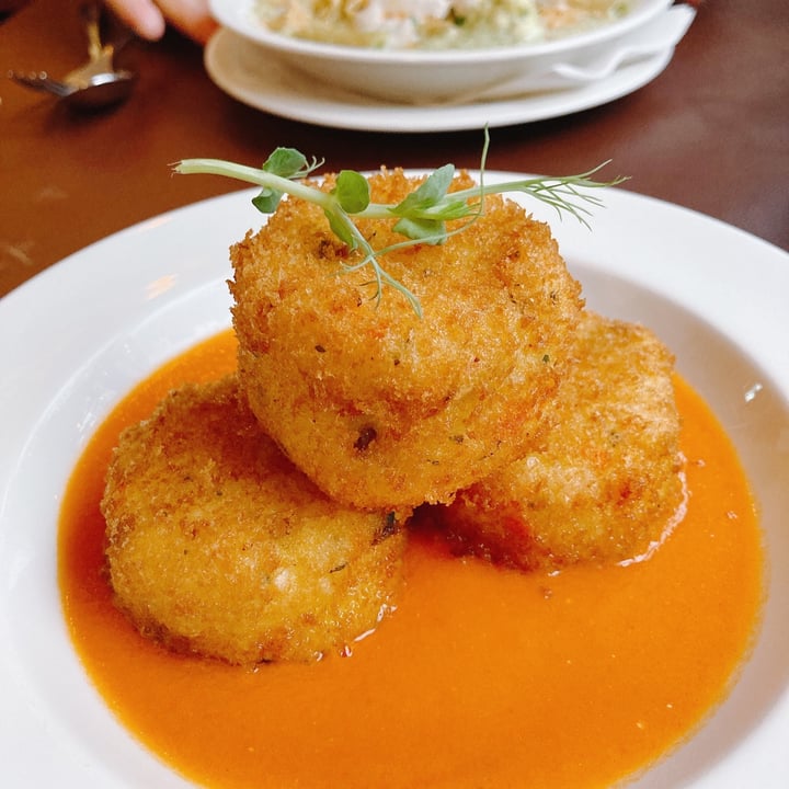 photo of Mirror & Vegan Concept Deep fried Pumpkin Risotto In Tomato Sauce shared by @chingaling on  19 Aug 2021 - review