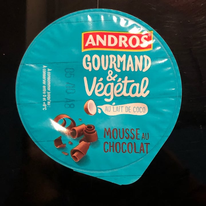 photo of Andros Gourmand végétal au lait de coco Mousse Au Chocolat shared by @raffamarini on  17 Oct 2022 - review