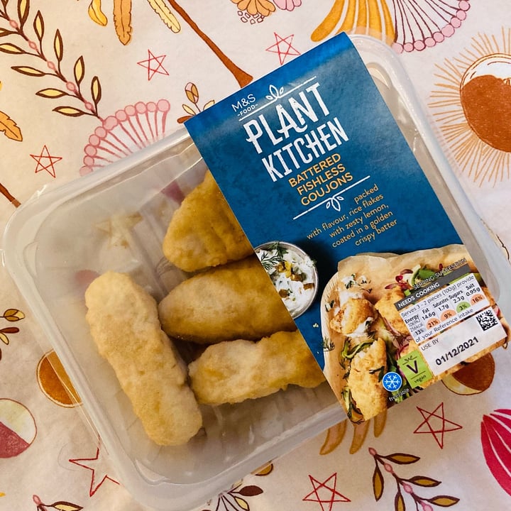 photo of Plant Kitchen (M&S) Battered Fishless Goujons shared by @katelouisepowell on  11 Dec 2021 - review