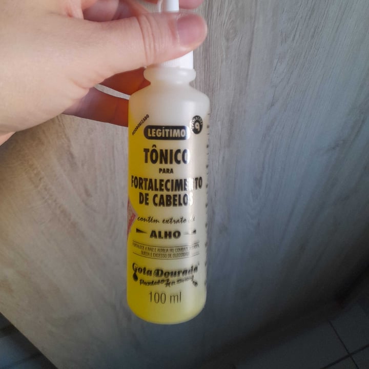 photo of Gota Dourada Tônico para Fortalecimento de Cabelos Extrato de Alho shared by @welton on  07 May 2022 - review