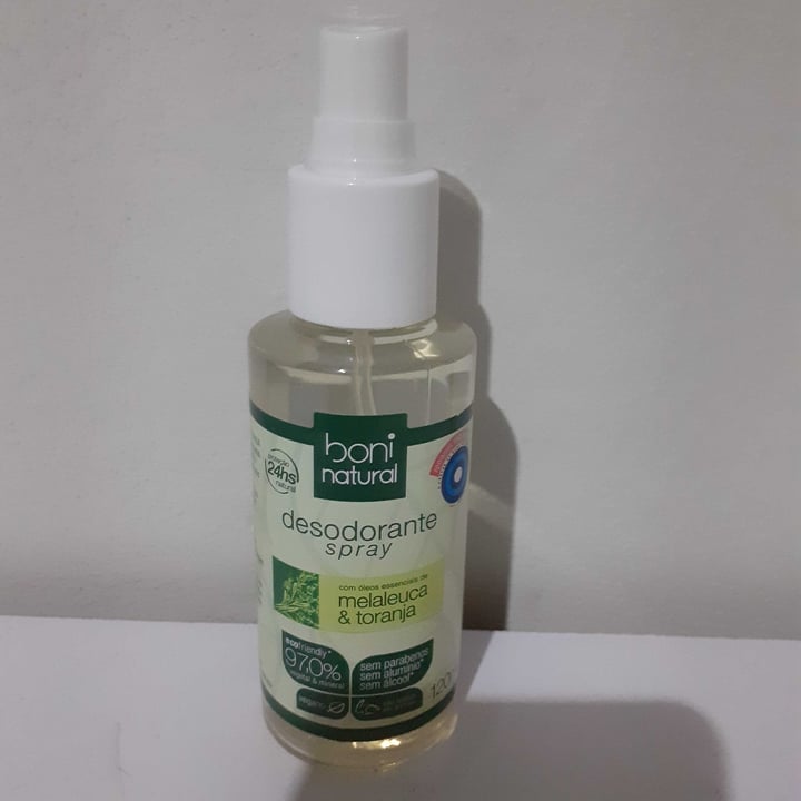 photo of Boni natural Desodorante Spray Melaleuca & Toranja shared by @denisealmeida on  06 Nov 2021 - review