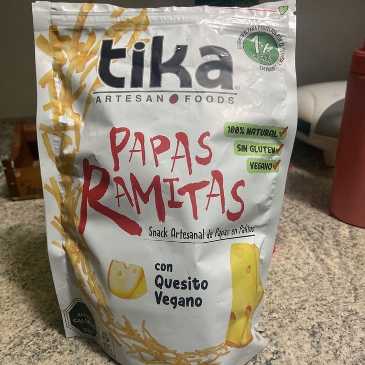 photo of Tika Papas ramitas  con quesito vegano shared by @meliromi-u on  03 Sep 2021 - review