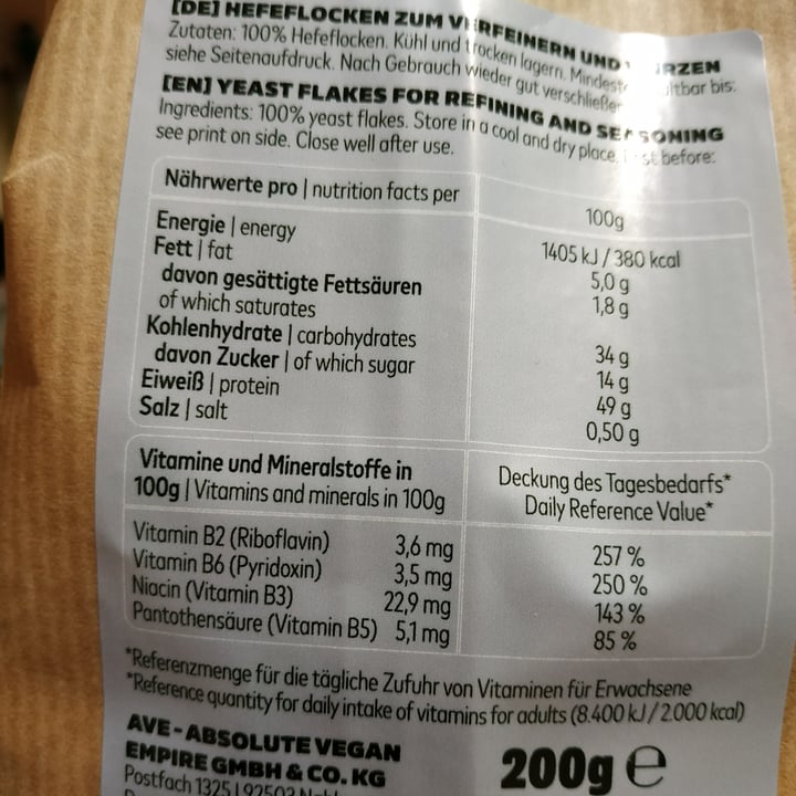 review photo of Vantastic Foods Levadura Nutricional shared by @veganforever72 on 02 Jan 2021 - review