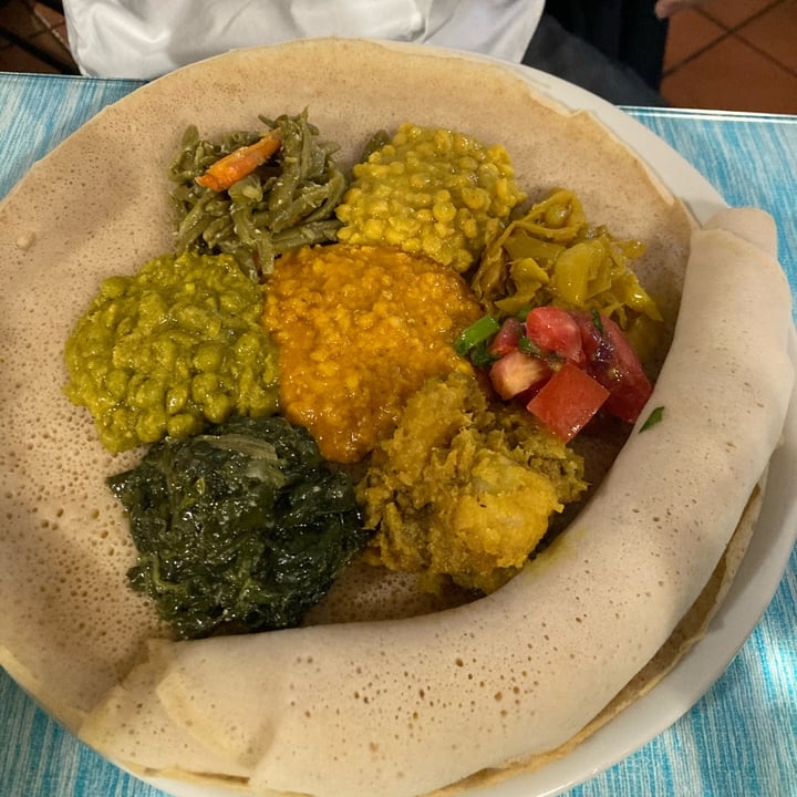 photo of Habesha Restaurant Mix Plate Veg shared by @violainz on  18 Jun 2022 - review