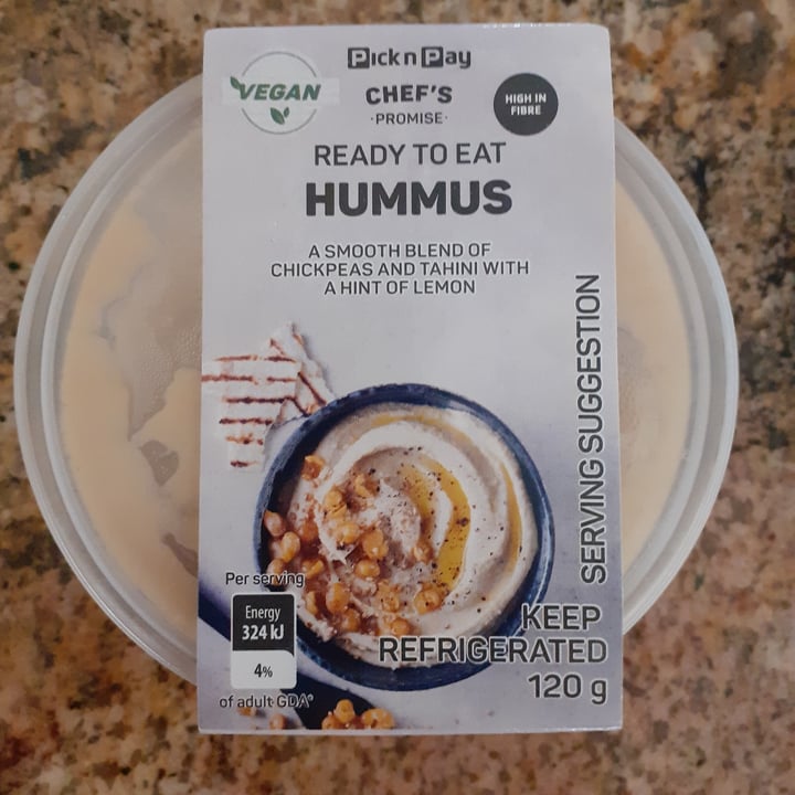 photo of Pick n Pay Hummus shared by @plantbasedpisces on  14 Nov 2021 - review