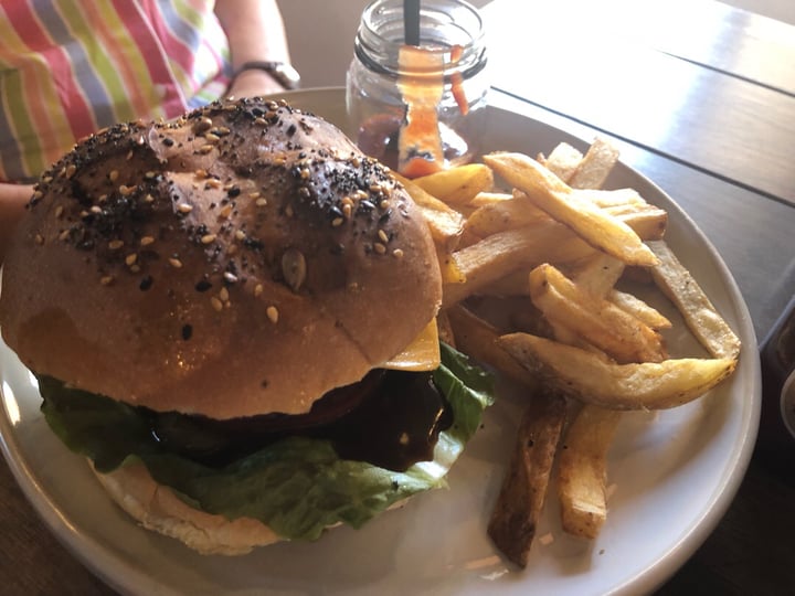 photo of The Kind Kitchen - Constantia Badass Beyond Burger with fries shared by @ethanmyers on  05 Dec 2019 - review