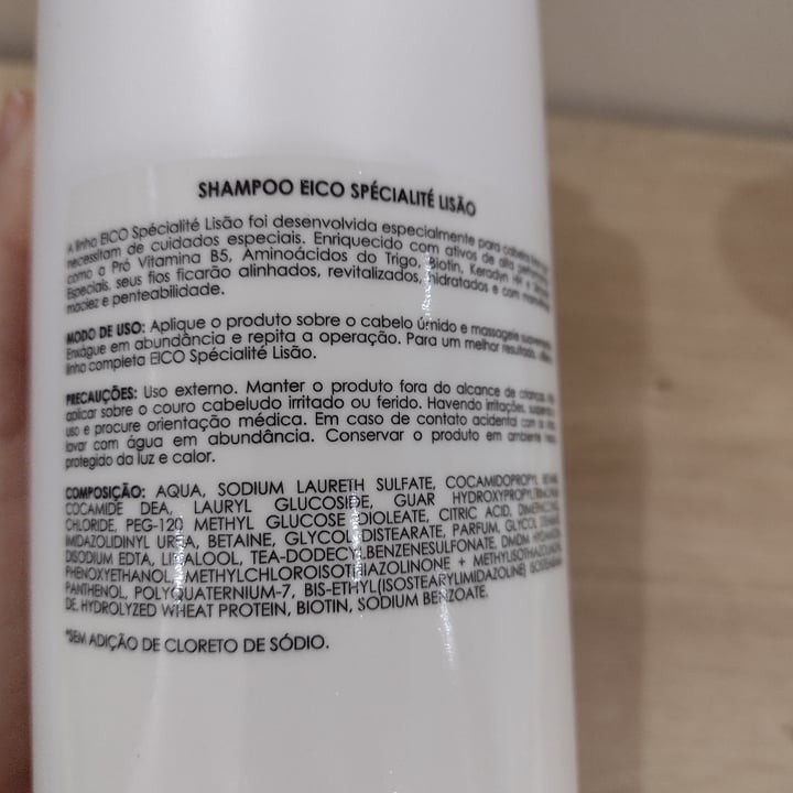 photo of Eico Cosméticos shampoo Lisão shared by @eliborges on  26 Sep 2022 - review