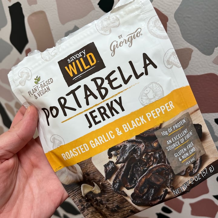 review photo of Savory Wild Portabella Jerky - Roasted Garlic And Black Pepper shared by @summerd on 03 Aug 2022 - review
